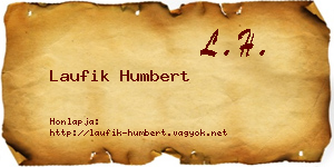 Laufik Humbert névjegykártya